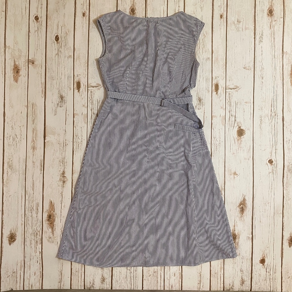 Uniqlo Sleeveless Striped Midi Dress with Belt Size S